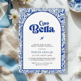 Ciao Bella Modern Retro Italian Bridal Shower Einladung