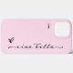 Ciao Bella | Pink Italian Modern Script with Heart Case-Mate iPhone Hülle (Back (Horizontal))