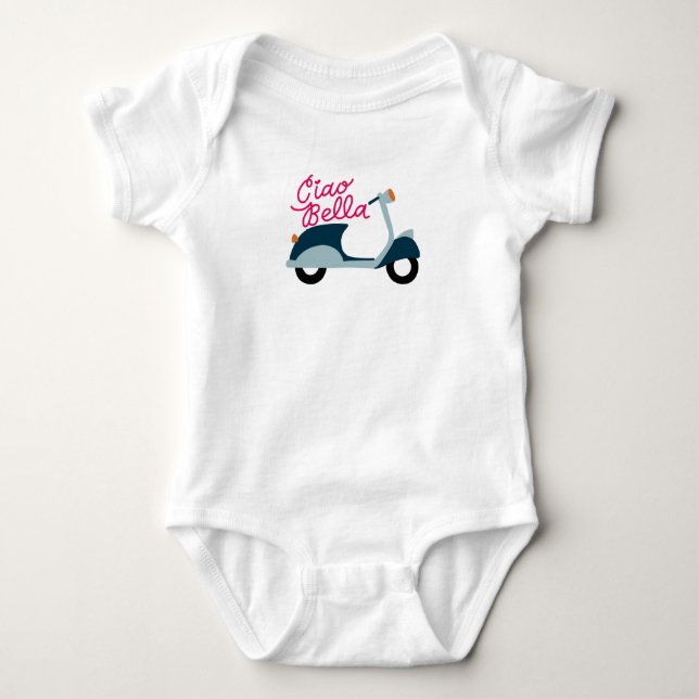 Ciao Bella Scooter Baby Bodysuit Ein Stück Strampler (Vorderseite)