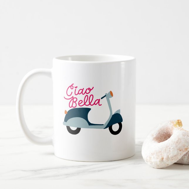 Ciao Bella Scooter Vespa Tasse (Mit Donut)