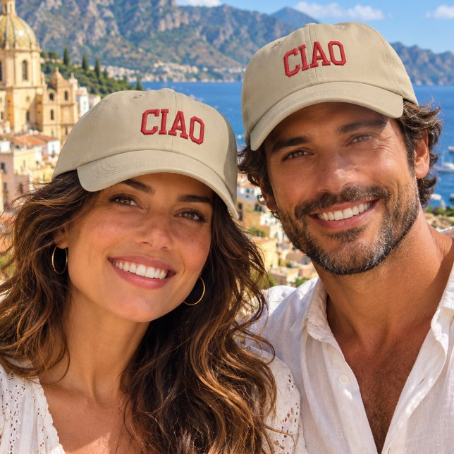 Ciao bestickte Mütze Baseballkappe (ciao embroidered italian travel baseball caps hats for Italy)