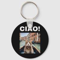 Ciao Funny Gondolier Cat on a Venezianisch Gondola