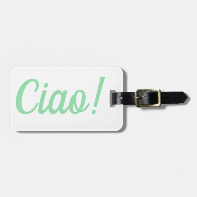 Ciao Gepäckmarke Gepäckanhänger (Vorderseite horizontal)