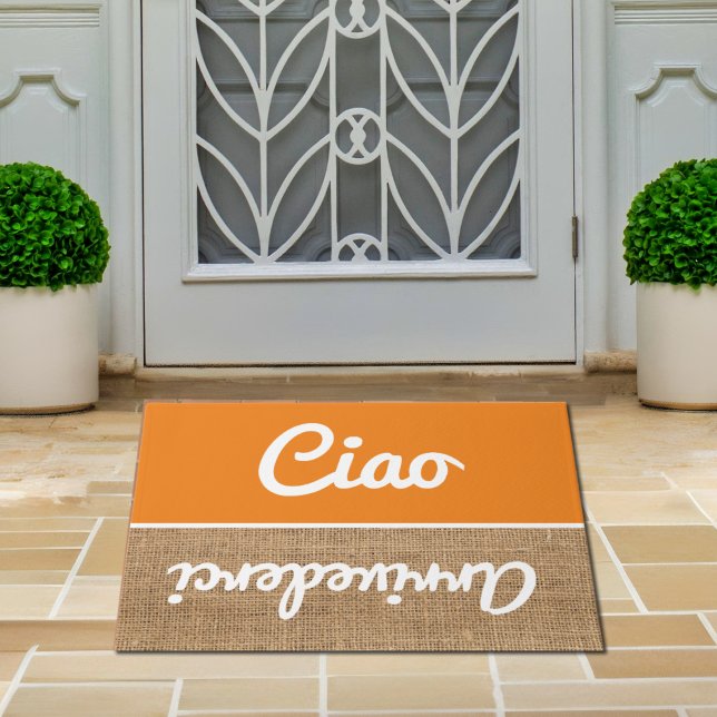 Ciao - Grüße in rustikaler Doormat Fußmatte (Von Creator hochgeladen)