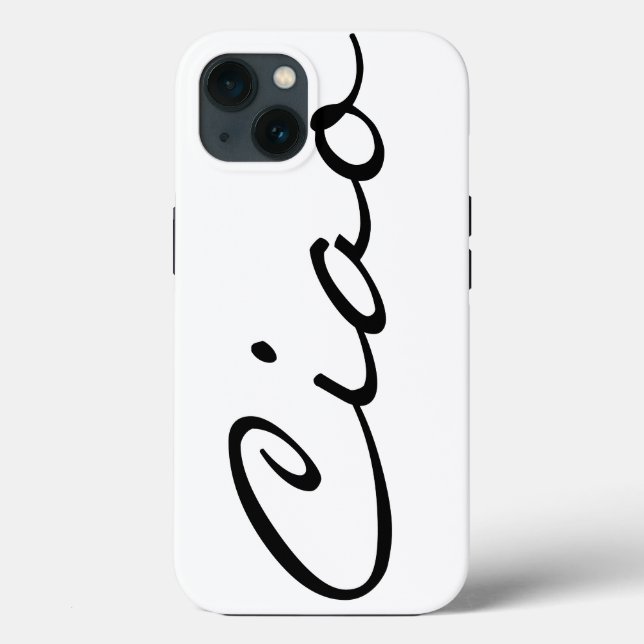 Ciao hello italienischer lustiger Hipster trendy m Case-Mate iPhone Hülle (Rückseite)