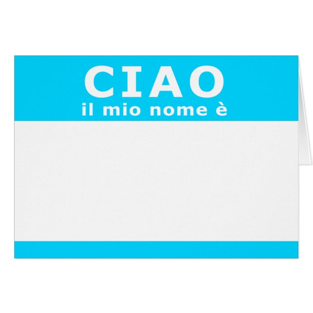 CIAO il mio nome e (Vorderseite (Horizontal))