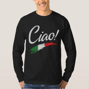 Ciao Italia Italienische Flagge Herren Grafik T-Shirt