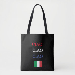 CIAO Italien Flag Schwarze Printwerbung