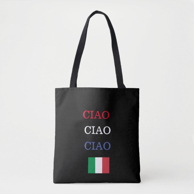 CIAO Italien Flag Schwarze Printwerbung (Vorderseite)