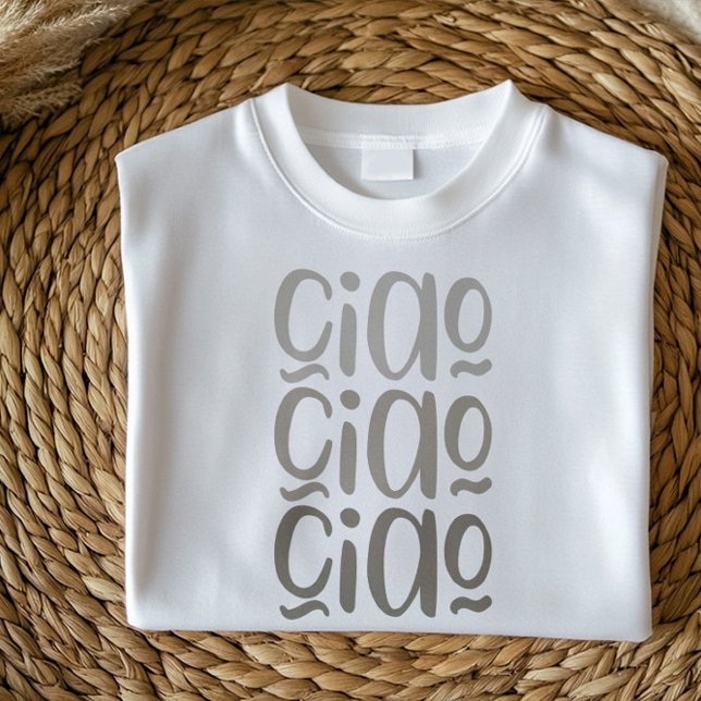 Ciao | Niedliches Minimalistisches italienisches S T-Shirt (Von Creator hochgeladen)