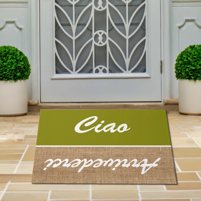 Ciao - Oliven-Burlap rustic Doormat Fußmatte (Von Creator hochgeladen)