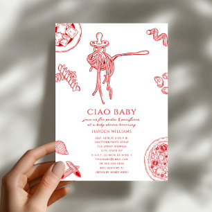 Ciao Pasta & Pacifiers Italienische Babyparty Einladung