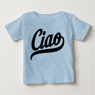 Ciao-Script (schwarz) Baby T-shirt