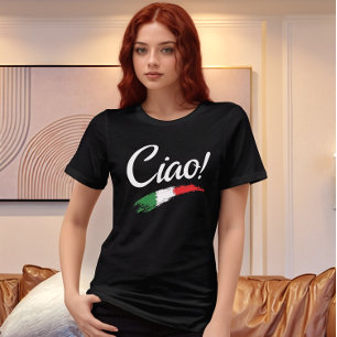 Ciao Script Weißer Text Minimalistischer Tri-Blen Tri-Blend Shirt
