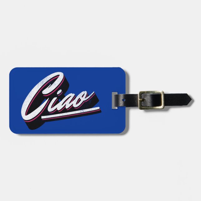 Ciao-Textdesign Gepäckanhänger (Vorderseite horizontal)