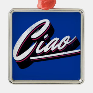 Ciao-Textentwurf Ornament Aus Metall