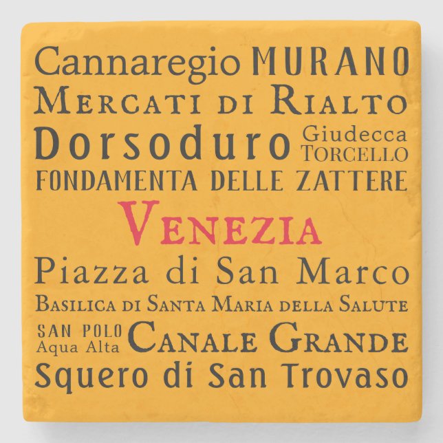 Ciao Venedig! Steinuntersetzer (Vorderseite)