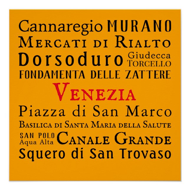 Ciao Venezia! Poster (Vorderseite)