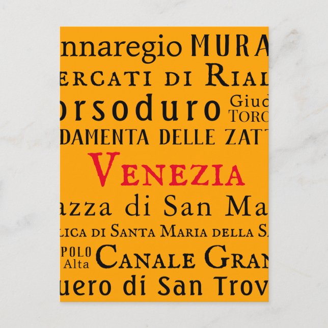 Ciao Venezia! Postkarte (Vorderseite)