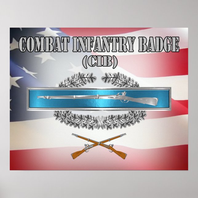 CIB Kampf Infanterie Abzeichen Poster (Vorne)