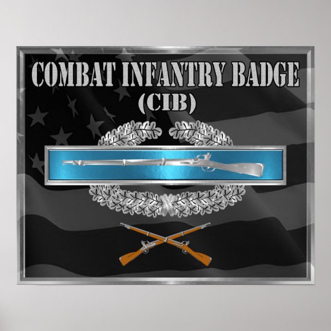 CIB Kampf Infanterie Abzeichen Poster (Vorne)