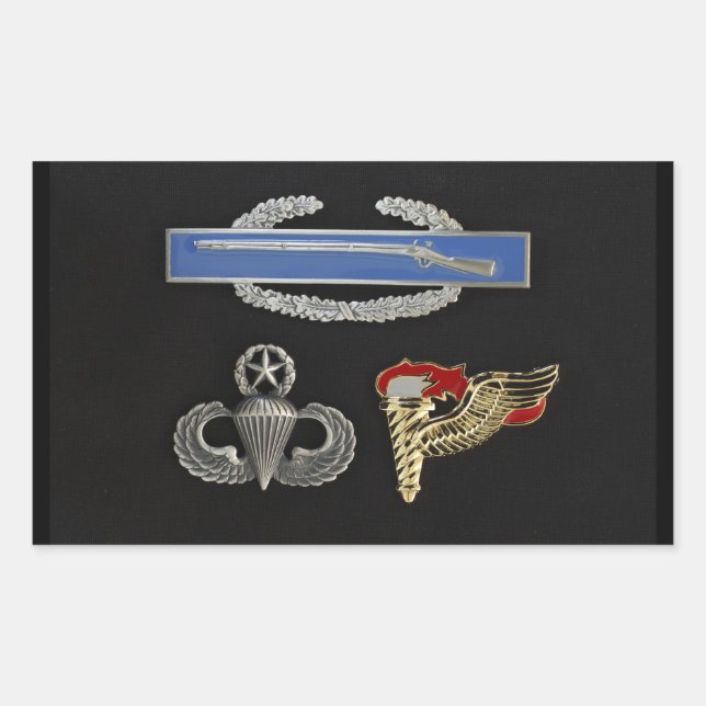 CIB Master Im Flugzeug Pathfinder Rechteckiger Aufkleber (Vorderseite)