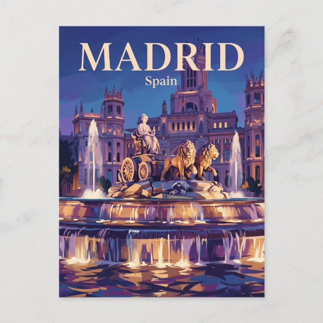 Cibeles-Brunnen Spanien Postkarte (Vorderseite)