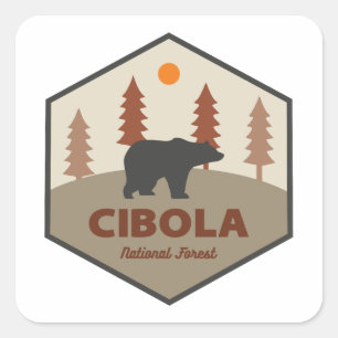 Cibola National Forest Bär Quadratischer Aufkleber