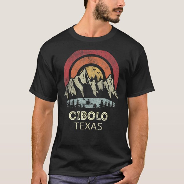 Cibolo Texas Mountain Sunset Sunrise Kayaking T-Shirt (Vorderseite)