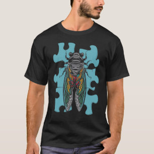 Cicada 2024 Cicada Broods XIX und XII Autismus Ges T-Shirt