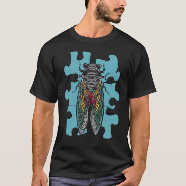 Cicada 2024 Cicada Broods XIX und XII Autismus Ges T-Shirt (Vorderseite)