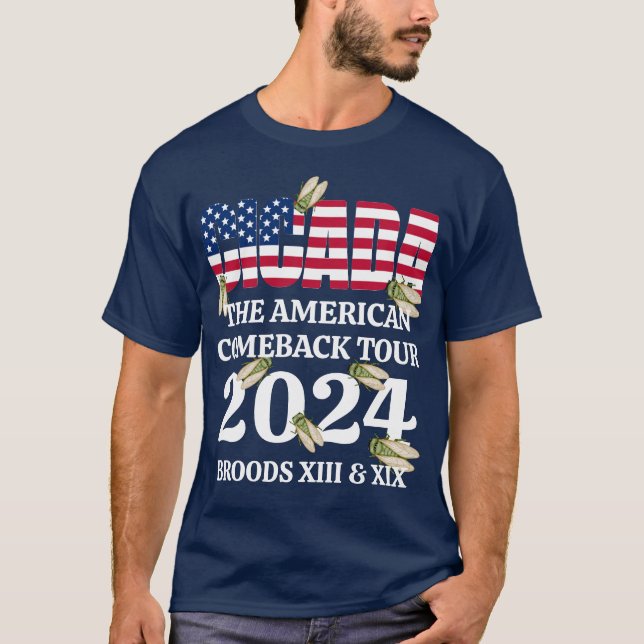 CICADA American Comeback Tour 2024 T-Shirt (Vorderseite)