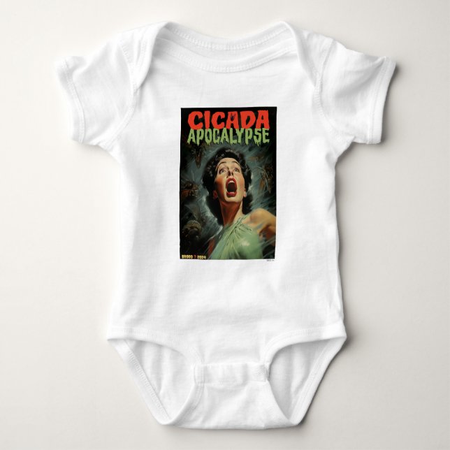 Cicada Apokalypse 2024 Baby Strampler (Vorderseite)