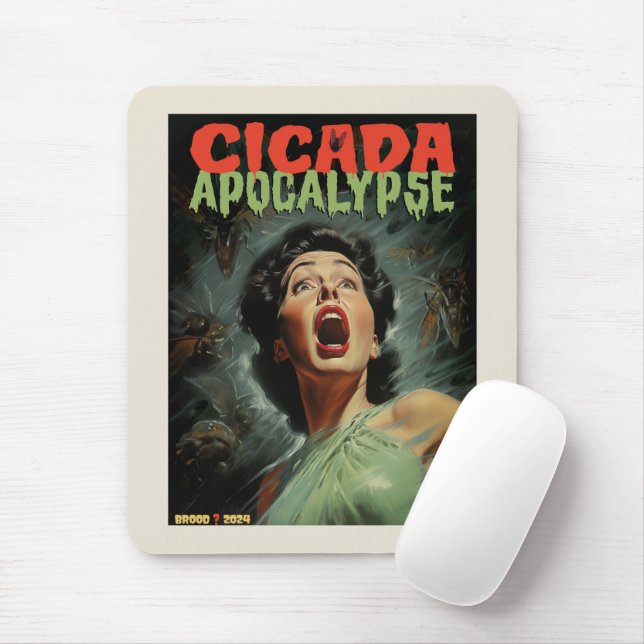 Cicada Apokalypse 2024 Mousepad (Mit Mouse)