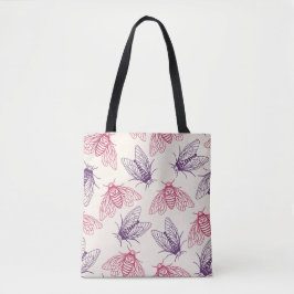 Cicada Botanical Pattern Cream Pink Purple