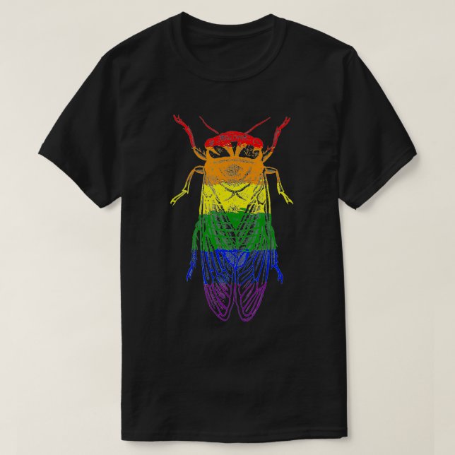 Cicada Brood X Cicada 2021 LGBTQ Preis T-Shirt (Design vorne)