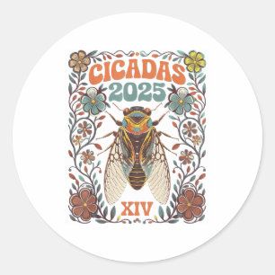 Cicada Brood Xiv Sommer 2025 Wiedersehen Tour Swar Runder Aufkleber