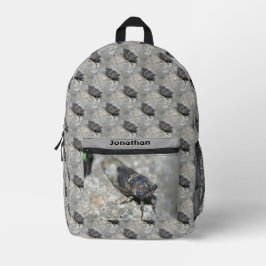 Cicada Bug Nature Pattern Personalisiert Bedruckter Rucksack