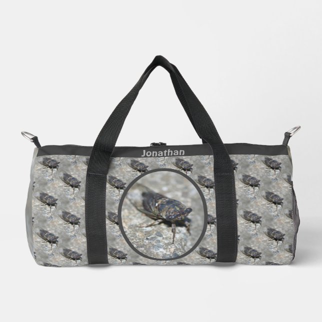 Cicada Bug Nature Pattern Personalisiert Duffle Bag (Vorderseite)