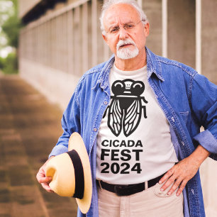 Cicada Fest Benutzerdefinierter Text und Farbe T-Shirt