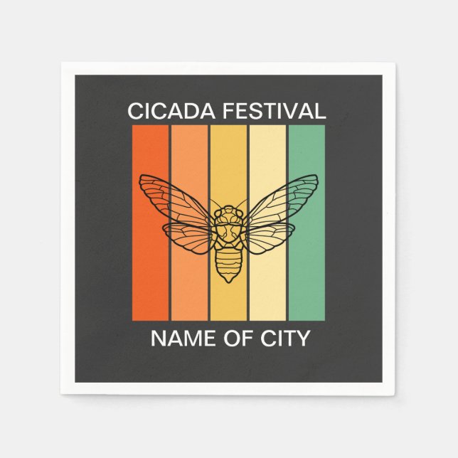 Cicada Festival 2024 Custom Serviette (Vorderseite)