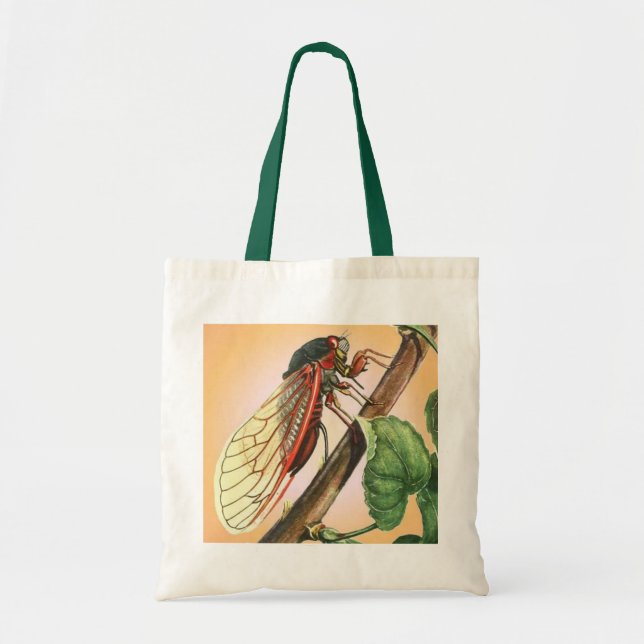 Cicada Insect Illustration Art Tragetasche (Vorne)