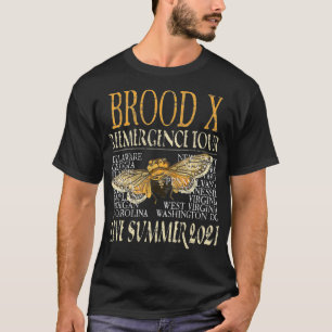 Cicada Insekt 17 Year Brood X Great Eastern Brood T-Shirt