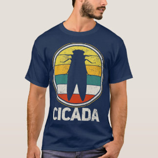 Cicada Insekt Entomologin Vintag T-Shirt