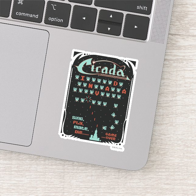 Cicada Invada Aufkleber (Detail)