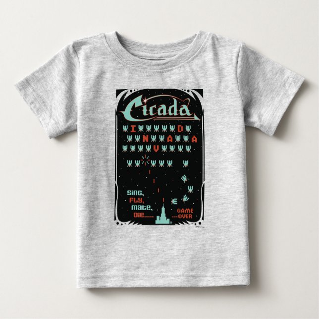 Cicada Invada Baby T-shirt (Vorderseite)
