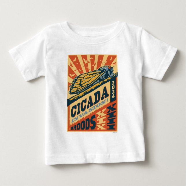 Cicada Invasion 2024 Brief Baby T-shirt (Vorderseite)