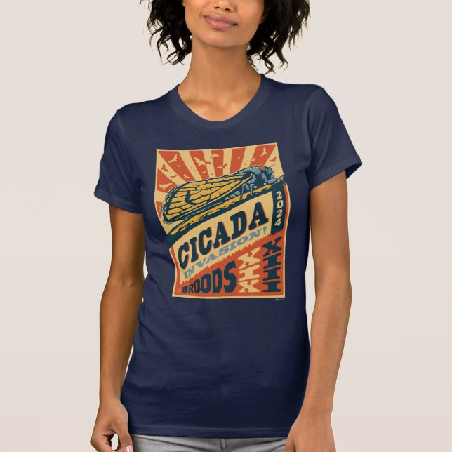 Cicada Invasion 2024 Brief T-Shirt (Vorderseite)