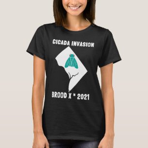 Cicada Invasion Brood X 2021 Washington DC Staat O T-Shirt