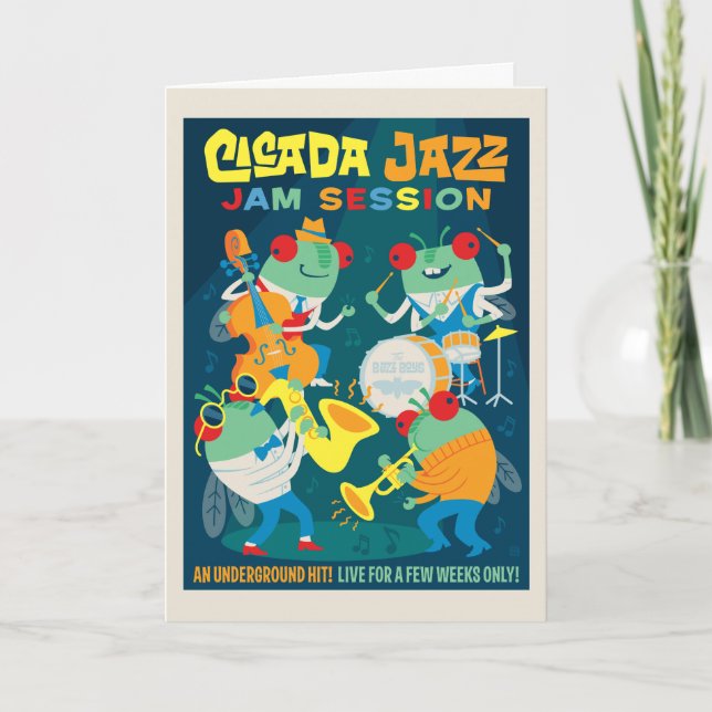 Cicada Jazz Jam Session Karte (Vorderseite)